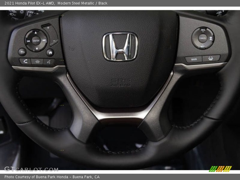Modern Steel Metallic / Black 2021 Honda Pilot EX-L AWD