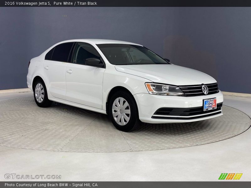Pure White / Titan Black 2016 Volkswagen Jetta S