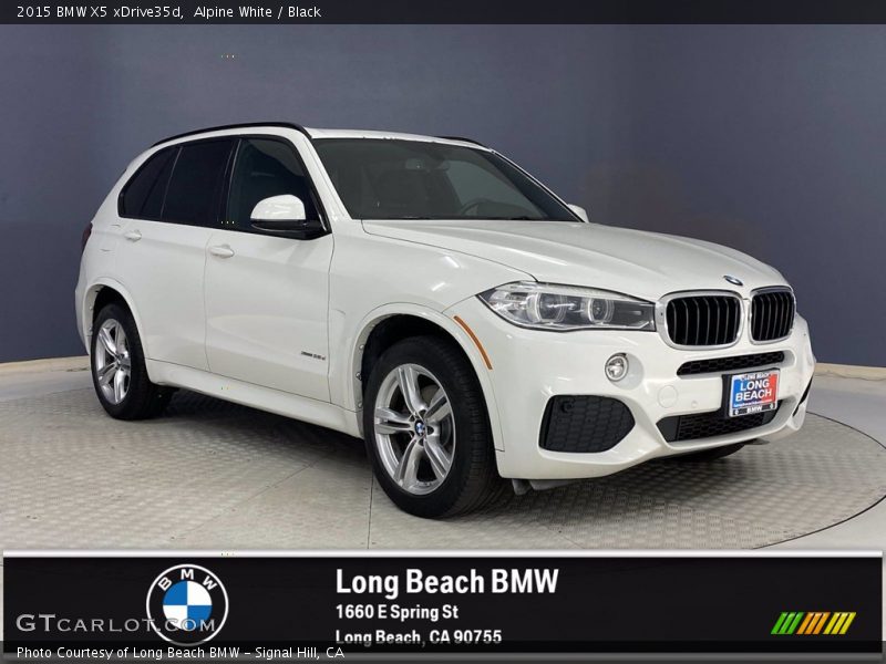 Alpine White / Black 2015 BMW X5 xDrive35d