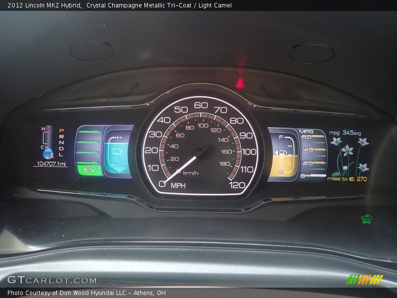 Crystal Champagne Metallic Tri-Coat / Light Camel 2012 Lincoln MKZ Hybrid