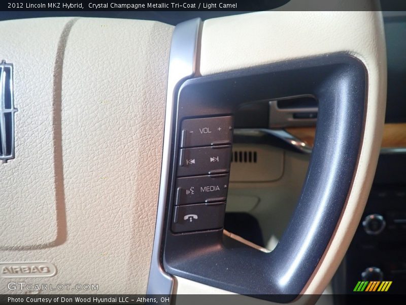 Crystal Champagne Metallic Tri-Coat / Light Camel 2012 Lincoln MKZ Hybrid