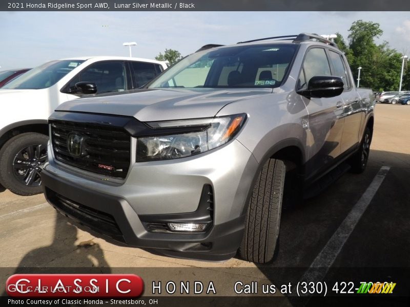 Lunar Silver Metallic / Black 2021 Honda Ridgeline Sport AWD