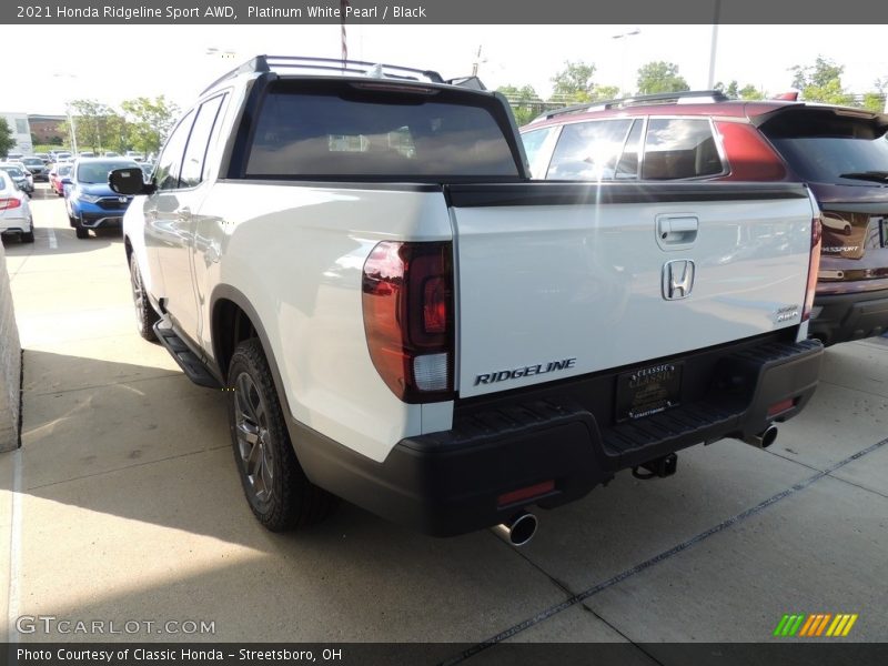 Platinum White Pearl / Black 2021 Honda Ridgeline Sport AWD