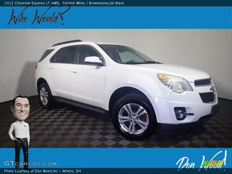 Summit White / Brownstone/Jet Black 2012 Chevrolet Equinox LT AWD