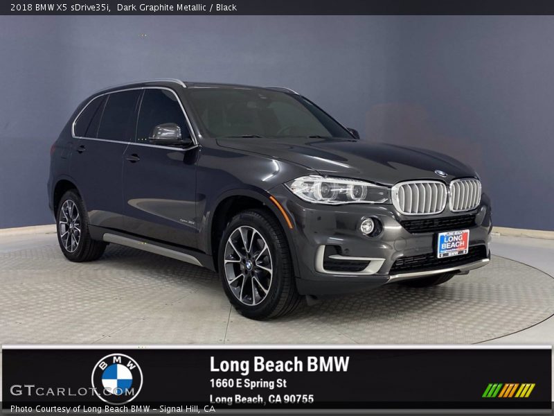 Dark Graphite Metallic / Black 2018 BMW X5 sDrive35i