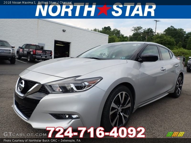 Brilliant Silver / Charcoal 2018 Nissan Maxima S