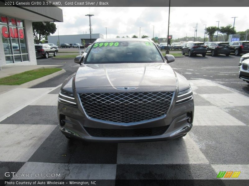 Gold Coast Silver / Black 2021 Genesis GV80 3.5T AWD
