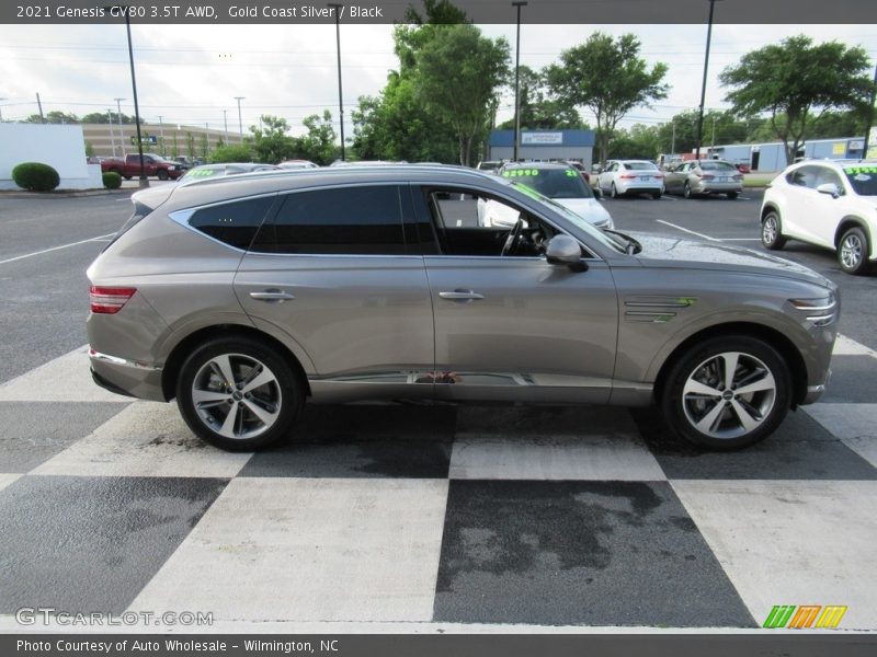 Gold Coast Silver / Black 2021 Genesis GV80 3.5T AWD