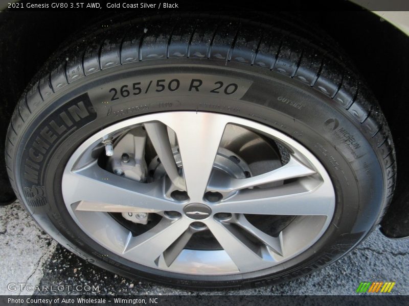 Gold Coast Silver / Black 2021 Genesis GV80 3.5T AWD