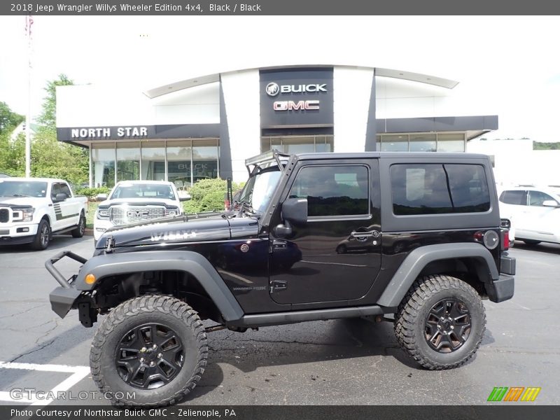 Black / Black 2018 Jeep Wrangler Willys Wheeler Edition 4x4