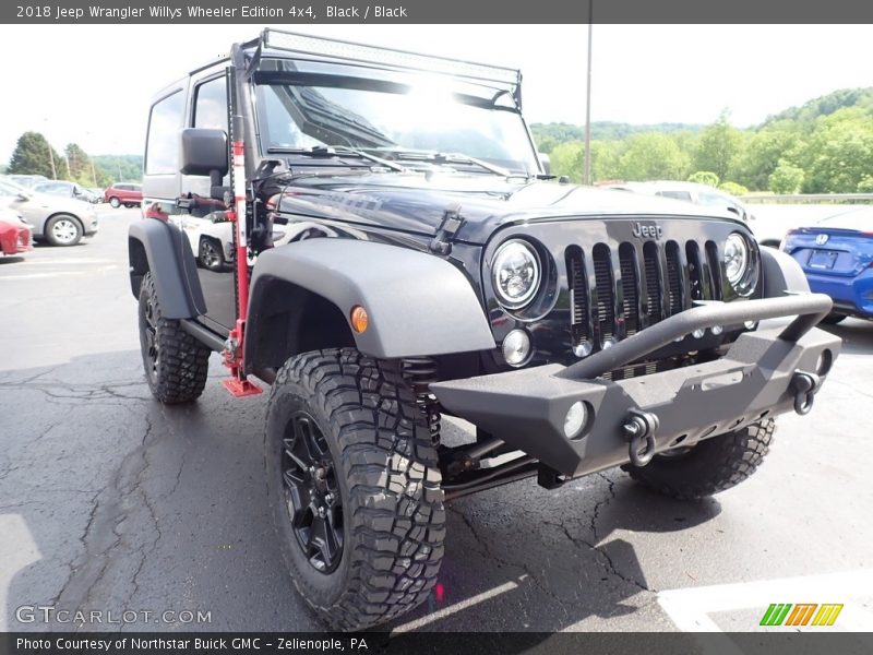 Black / Black 2018 Jeep Wrangler Willys Wheeler Edition 4x4