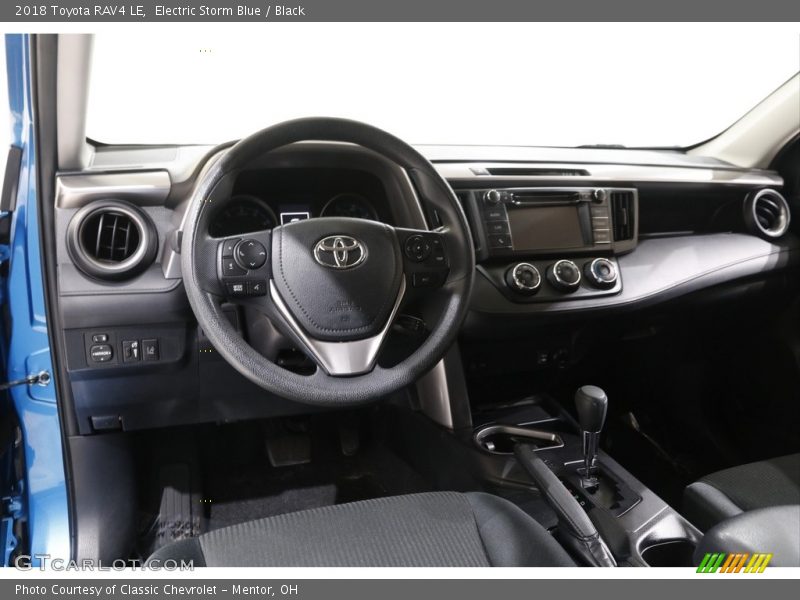 Electric Storm Blue / Black 2018 Toyota RAV4 LE