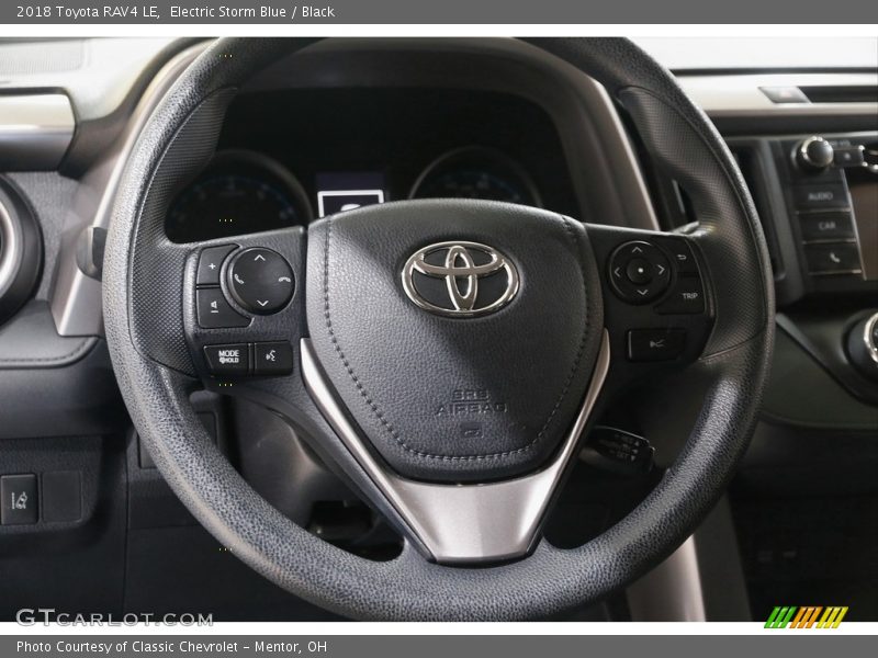 Electric Storm Blue / Black 2018 Toyota RAV4 LE