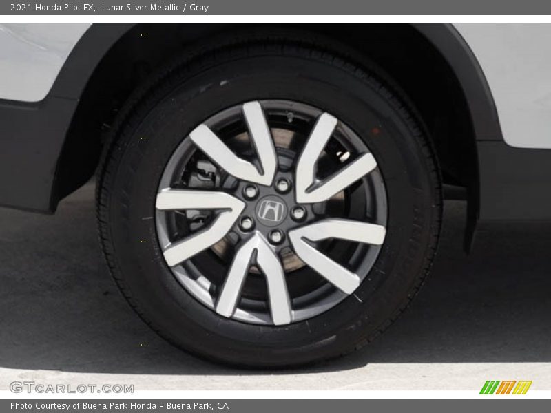 Lunar Silver Metallic / Gray 2021 Honda Pilot EX