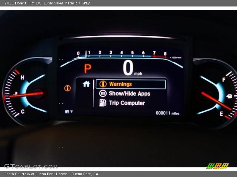 Lunar Silver Metallic / Gray 2021 Honda Pilot EX