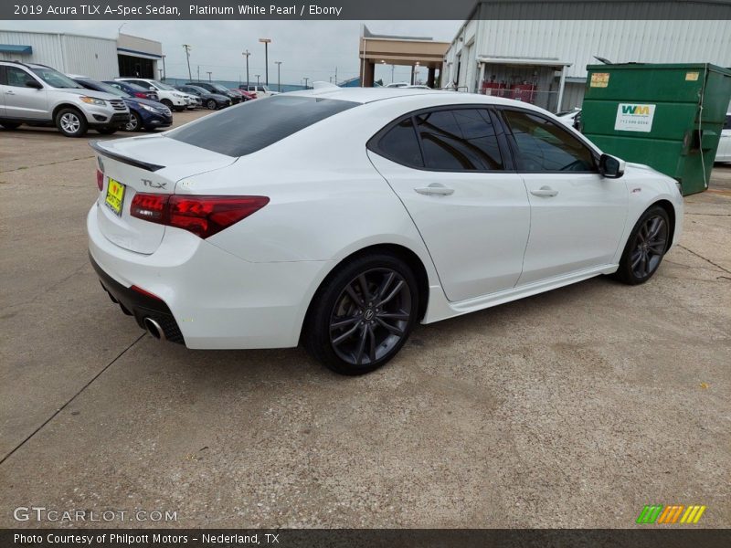 Platinum White Pearl / Ebony 2019 Acura TLX A-Spec Sedan