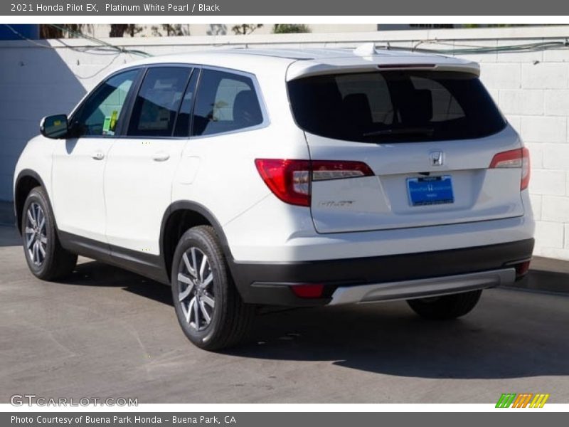 Platinum White Pearl / Black 2021 Honda Pilot EX