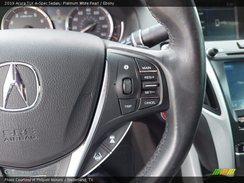 Platinum White Pearl / Ebony 2019 Acura TLX A-Spec Sedan