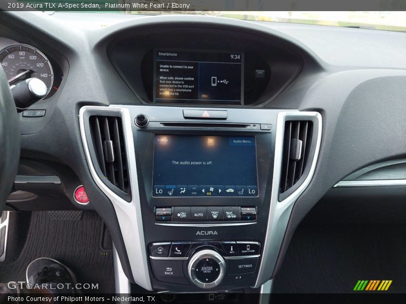 Platinum White Pearl / Ebony 2019 Acura TLX A-Spec Sedan