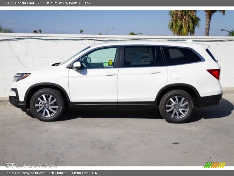 Platinum White Pearl / Black 2021 Honda Pilot EX