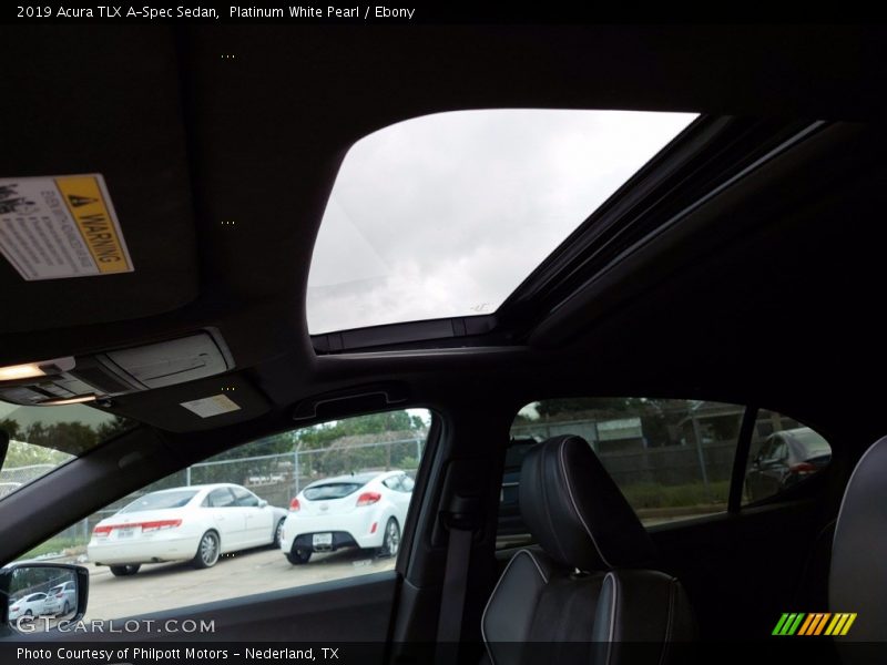 Platinum White Pearl / Ebony 2019 Acura TLX A-Spec Sedan