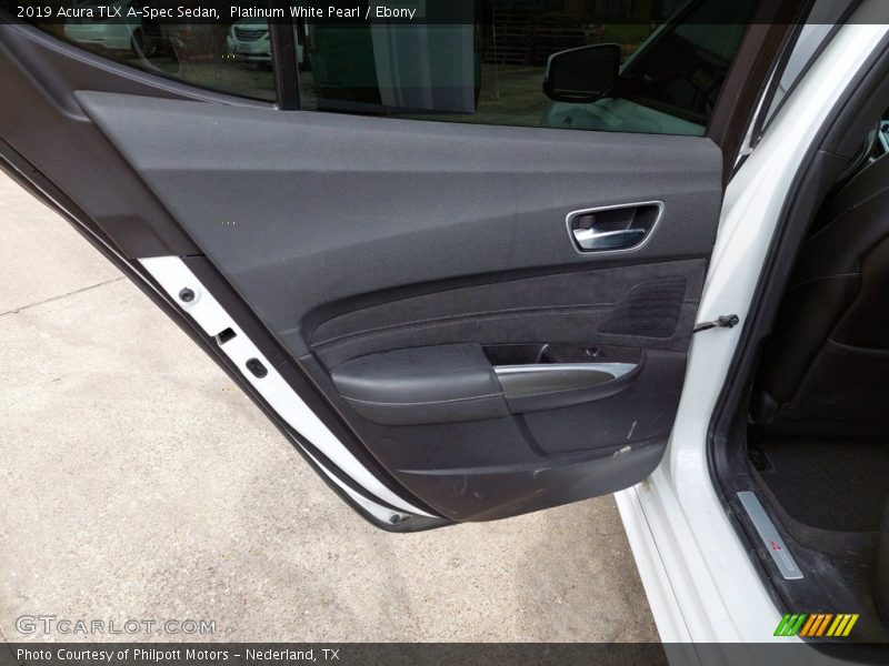 Platinum White Pearl / Ebony 2019 Acura TLX A-Spec Sedan