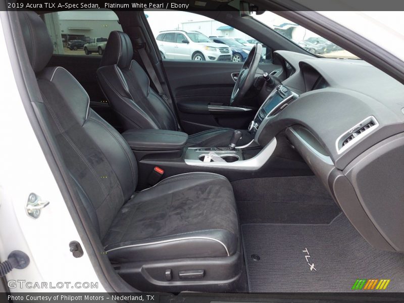 Platinum White Pearl / Ebony 2019 Acura TLX A-Spec Sedan