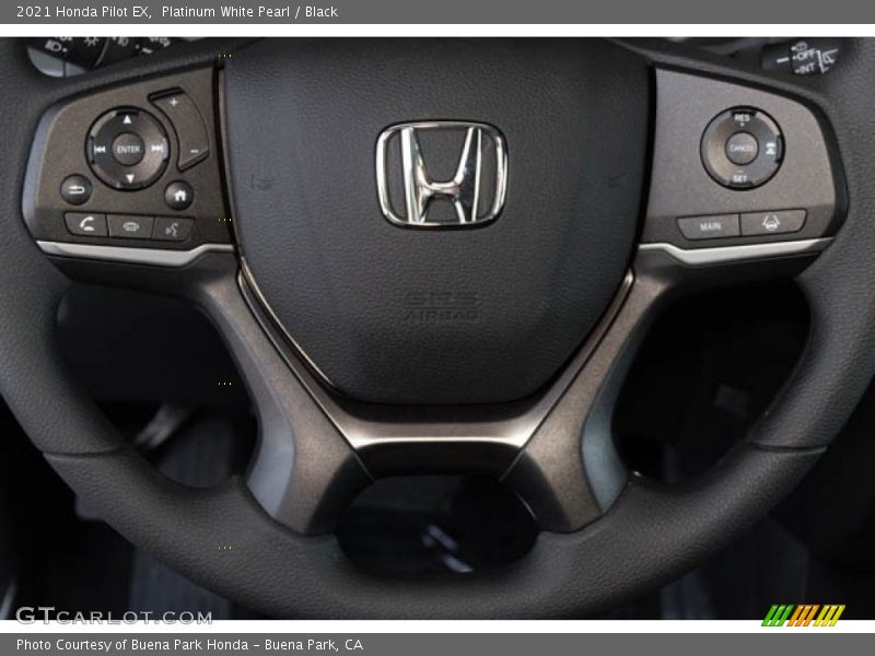 Platinum White Pearl / Black 2021 Honda Pilot EX