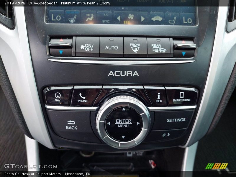 Platinum White Pearl / Ebony 2019 Acura TLX A-Spec Sedan