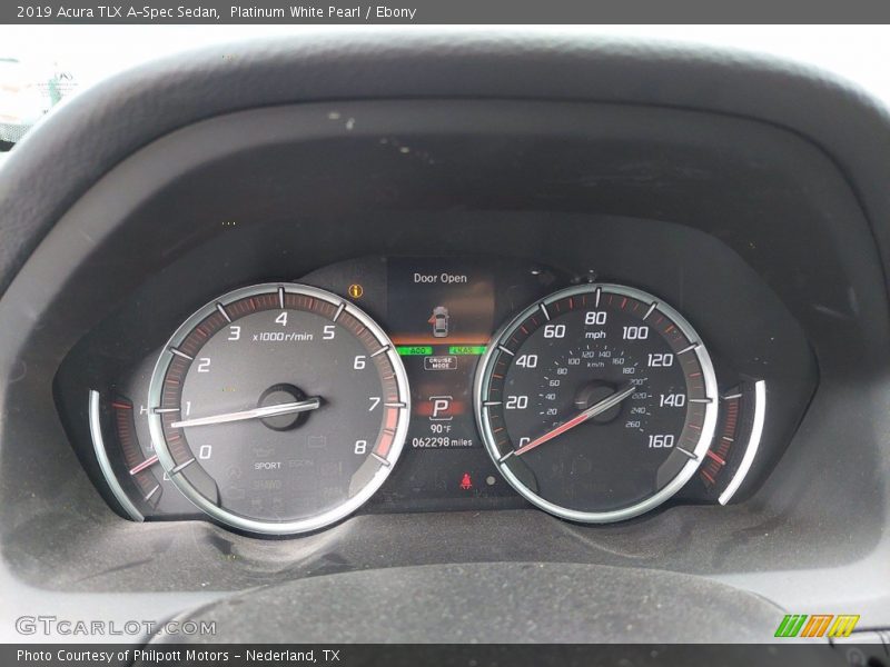 Platinum White Pearl / Ebony 2019 Acura TLX A-Spec Sedan