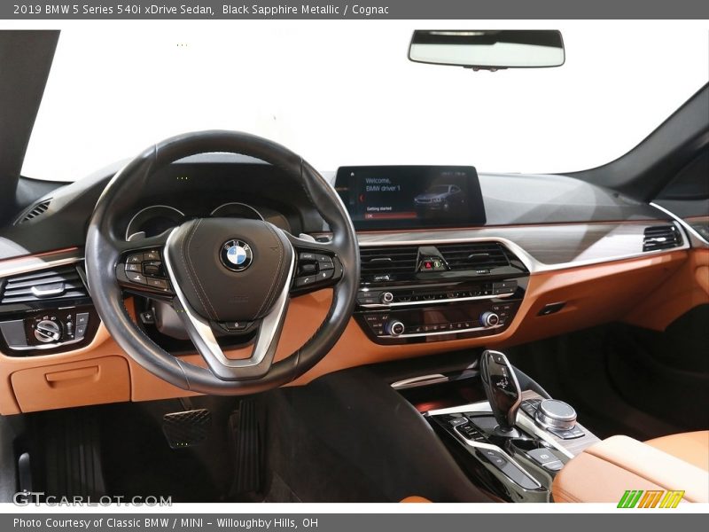 Black Sapphire Metallic / Cognac 2019 BMW 5 Series 540i xDrive Sedan