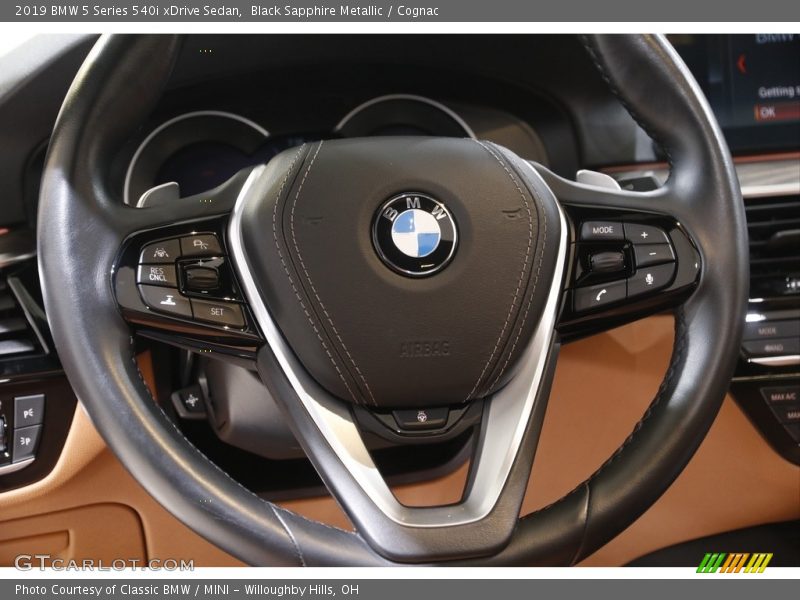 Black Sapphire Metallic / Cognac 2019 BMW 5 Series 540i xDrive Sedan