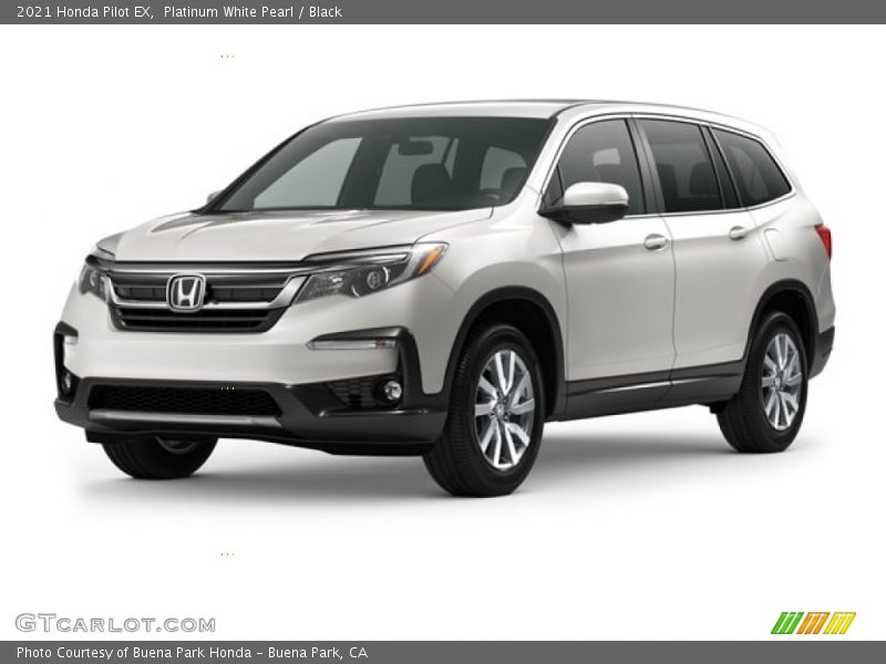Platinum White Pearl / Black 2021 Honda Pilot EX