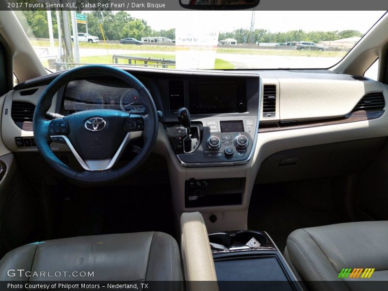 Salsa Red Pearl / Dark Bisque 2017 Toyota Sienna XLE