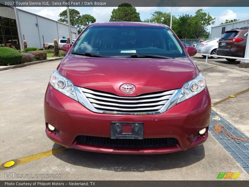 Salsa Red Pearl / Dark Bisque 2017 Toyota Sienna XLE