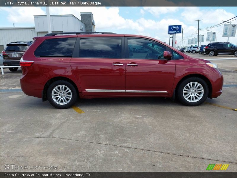 Salsa Red Pearl / Dark Bisque 2017 Toyota Sienna XLE