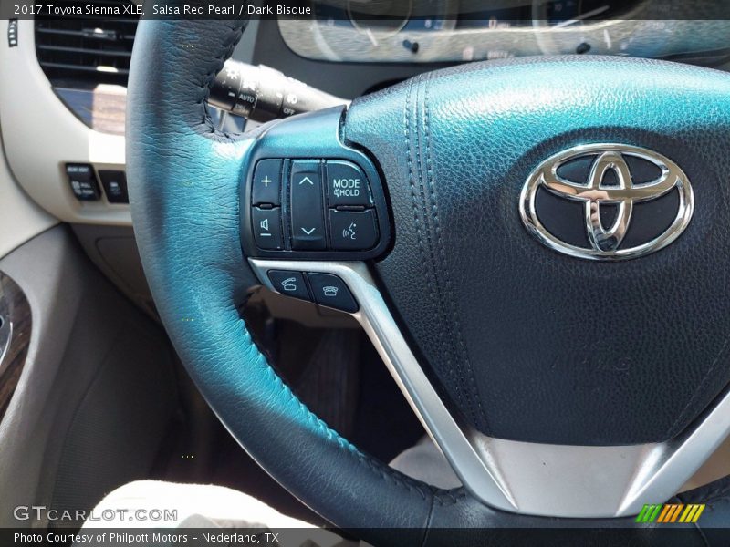 Salsa Red Pearl / Dark Bisque 2017 Toyota Sienna XLE