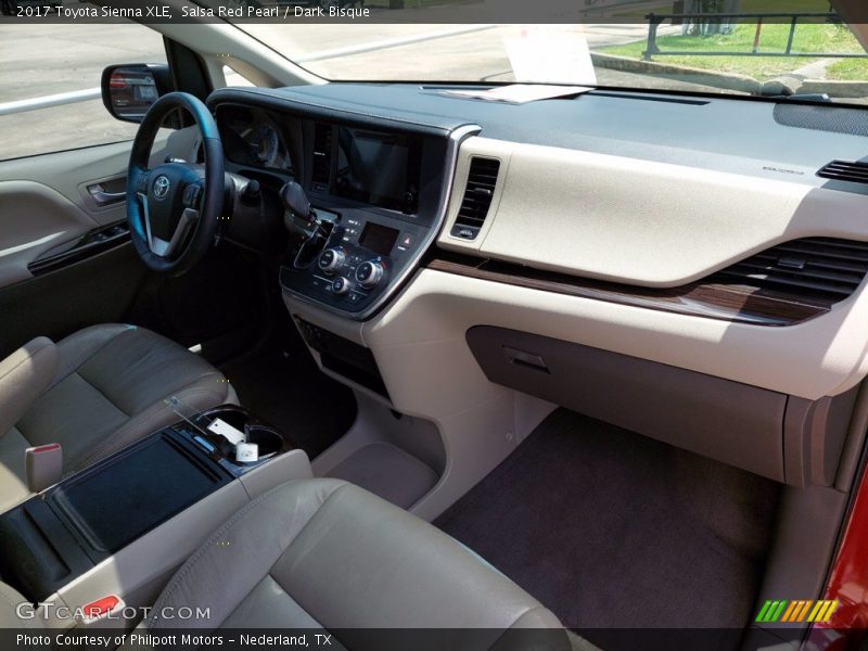 Salsa Red Pearl / Dark Bisque 2017 Toyota Sienna XLE