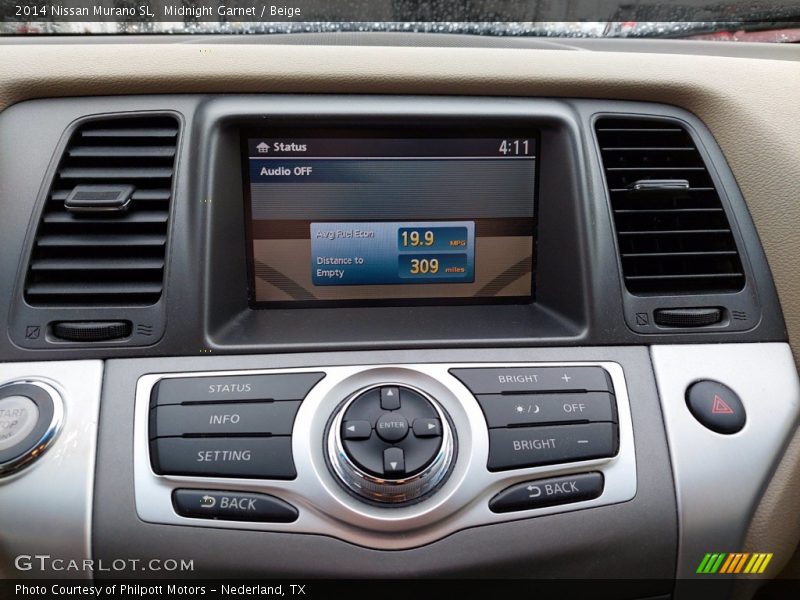Midnight Garnet / Beige 2014 Nissan Murano SL