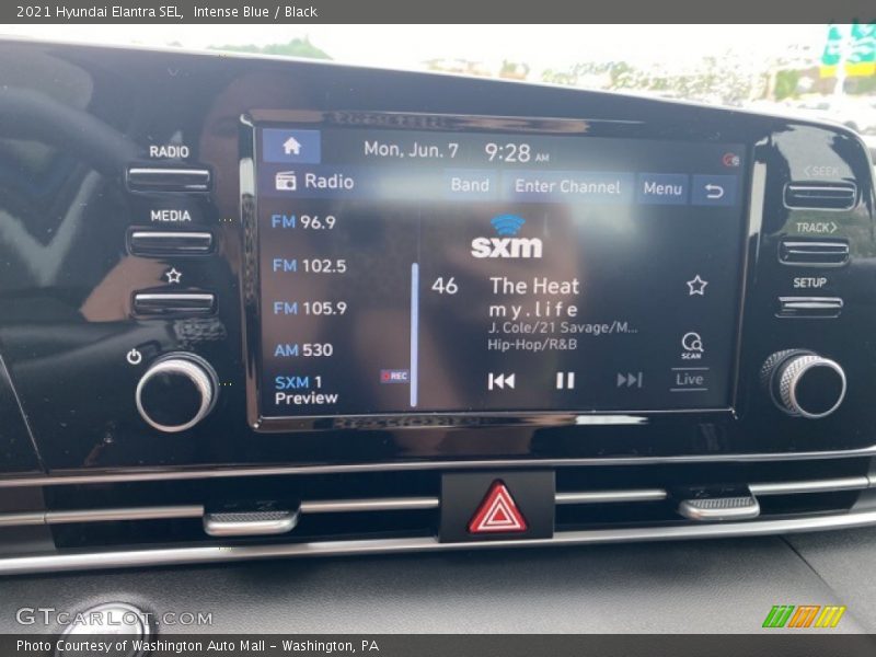 Intense Blue / Black 2021 Hyundai Elantra SEL