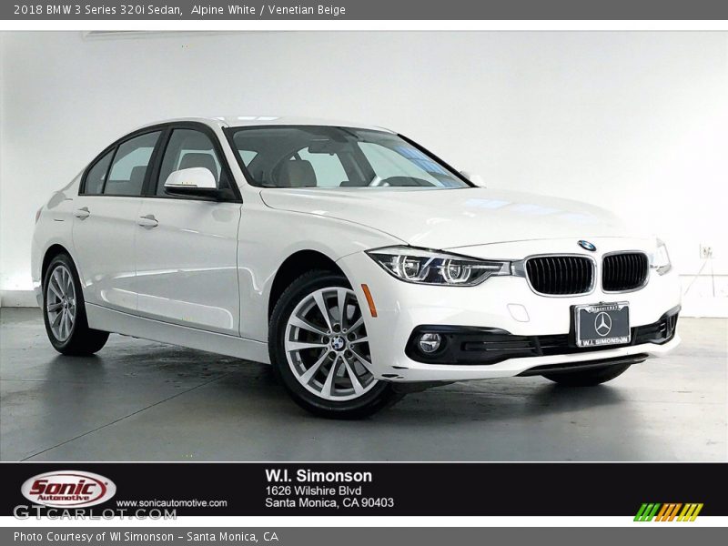 Alpine White / Venetian Beige 2018 BMW 3 Series 320i Sedan