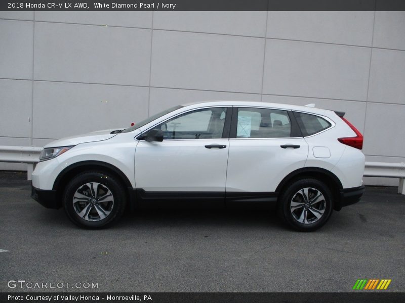 White Diamond Pearl / Ivory 2018 Honda CR-V LX AWD