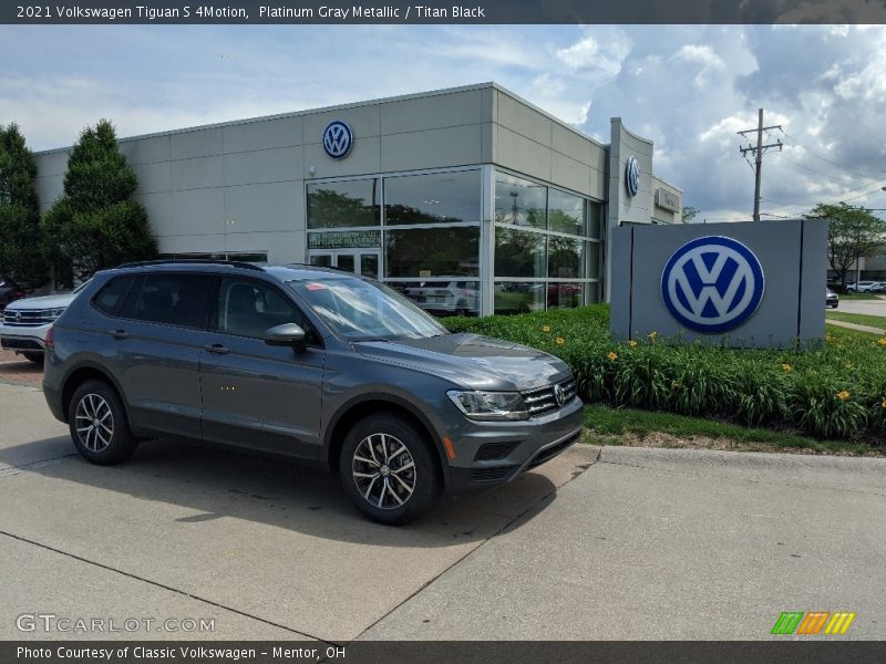 Platinum Gray Metallic / Titan Black 2021 Volkswagen Tiguan S 4Motion