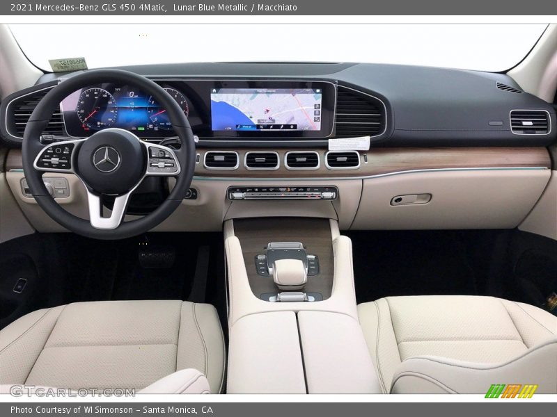 Lunar Blue Metallic / Macchiato 2021 Mercedes-Benz GLS 450 4Matic
