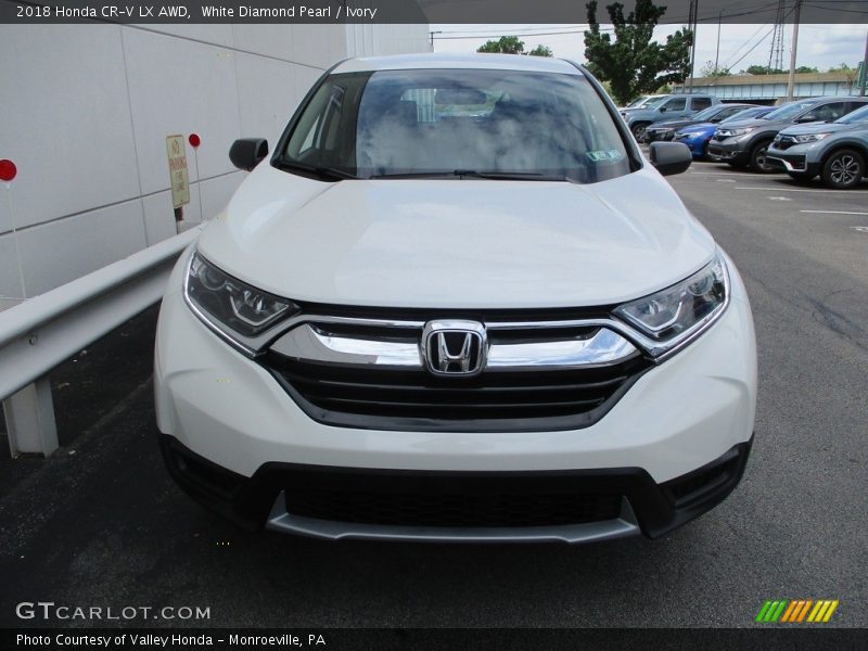 White Diamond Pearl / Ivory 2018 Honda CR-V LX AWD