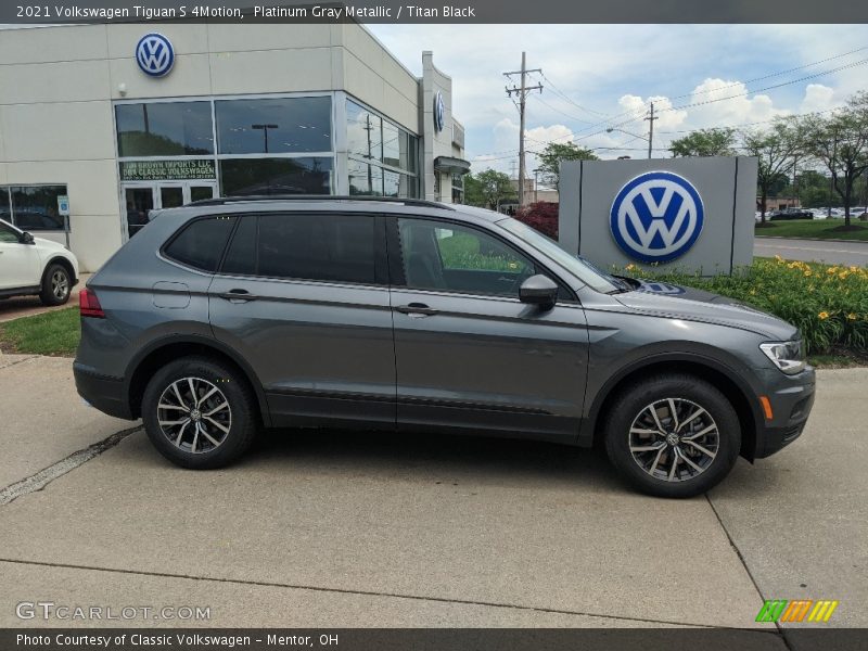Platinum Gray Metallic / Titan Black 2021 Volkswagen Tiguan S 4Motion