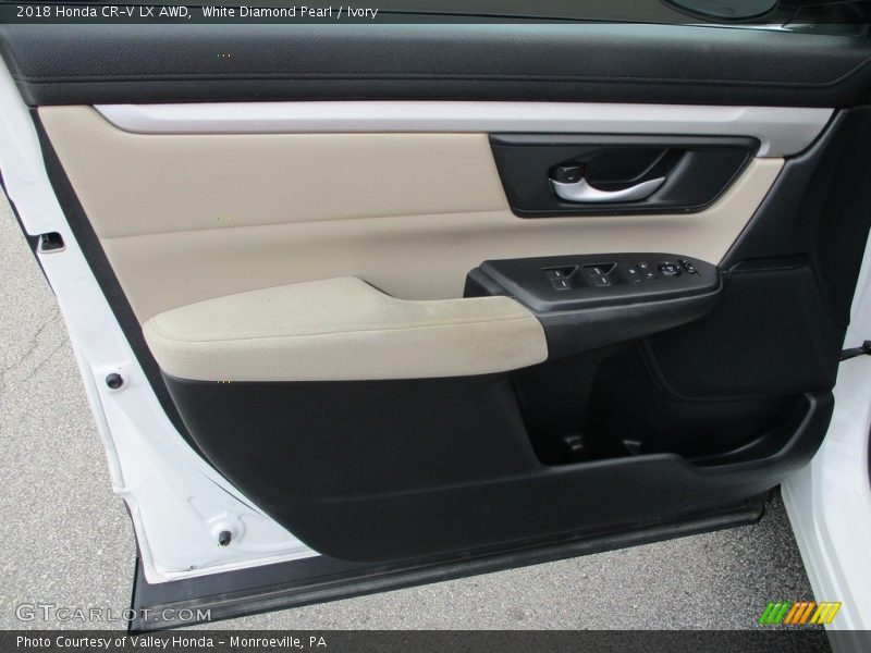 White Diamond Pearl / Ivory 2018 Honda CR-V LX AWD