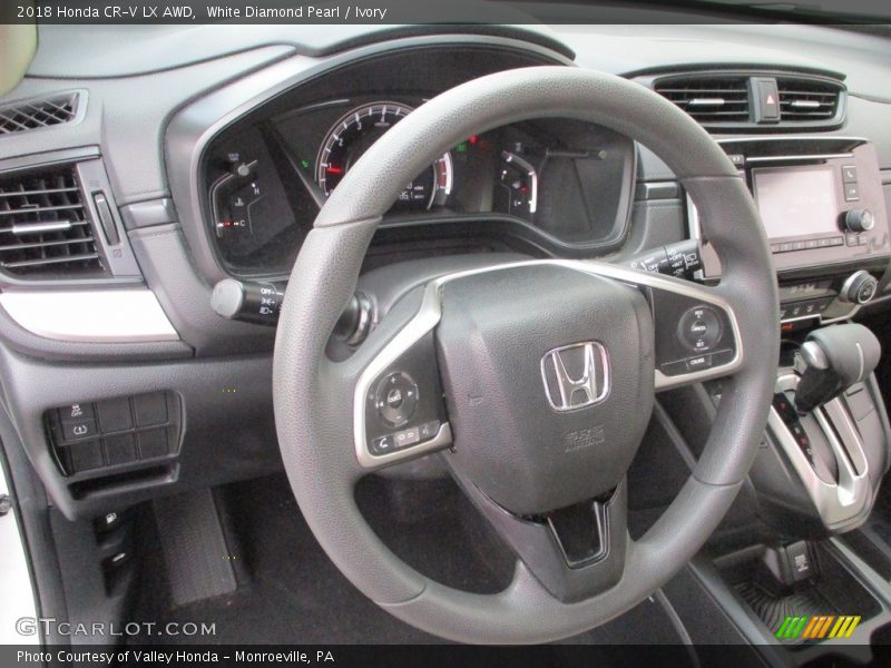 White Diamond Pearl / Ivory 2018 Honda CR-V LX AWD