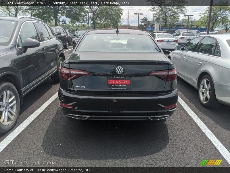 Deep Black Pearl / Dark Beige/Black 2021 Volkswagen Jetta SEL Premium