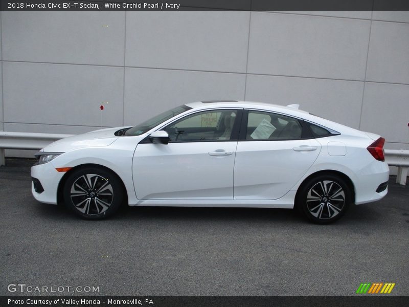 White Orchid Pearl / Ivory 2018 Honda Civic EX-T Sedan